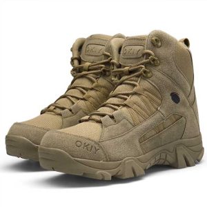 Military Tactical Side Zipper Lace Up Combat Boots Breathable Desert Outdoor Hiking boots for Men